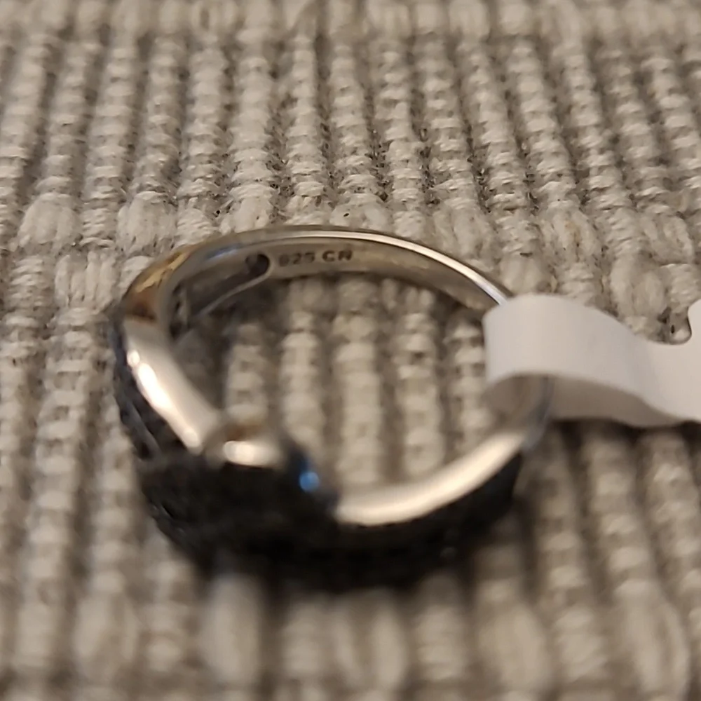 Real Black Spinel and Sterling Ring and Bracelet Set - Picture 7 of 8